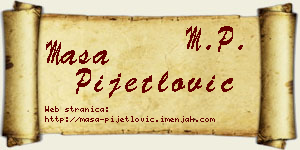 Maša Pijetlović vizit kartica